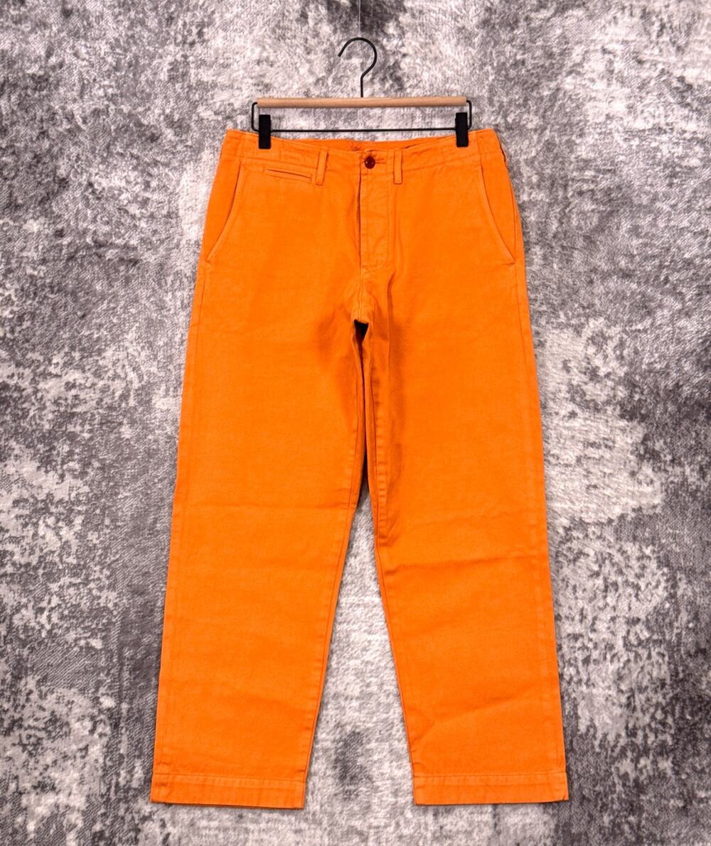 New Wallace & Barnes Selvedge Officer Chino Pants 31 x 28 Mens Orange